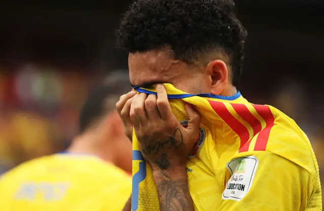 Luis Díaz llora tras la derrota