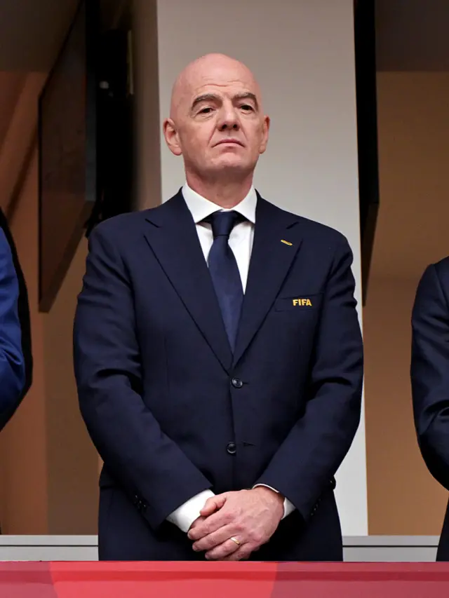 Gianni Infantino en la tribuna