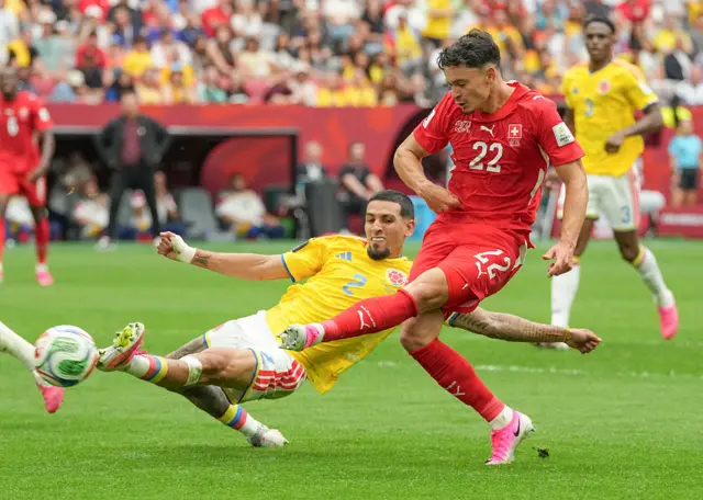 Suiza versus Colombia