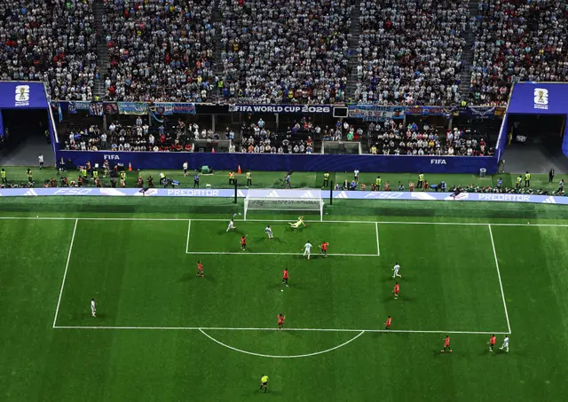 Vista aérea del gol de Cuti Romero