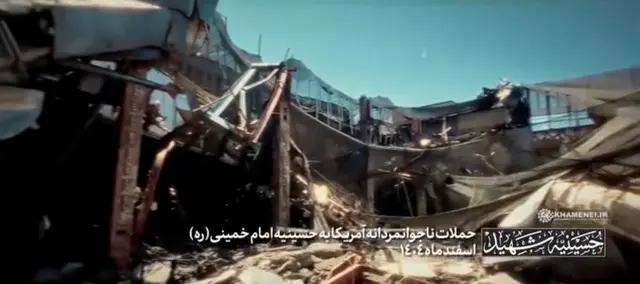 مشاهد تُظهر أضراراً في مقر إقامة خامنئي