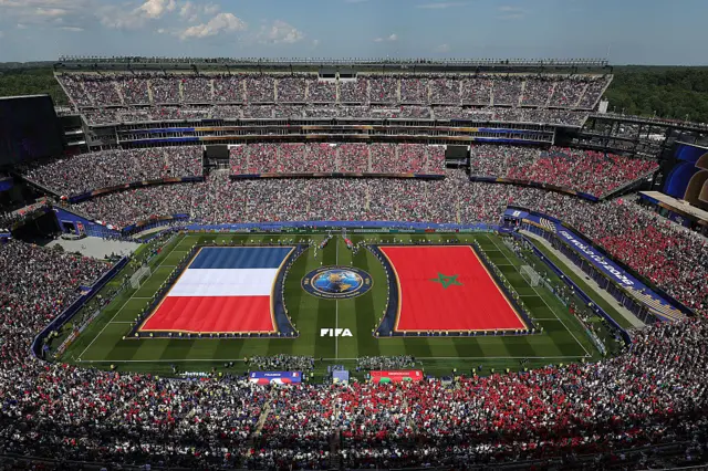 Una vista del estadio lleno