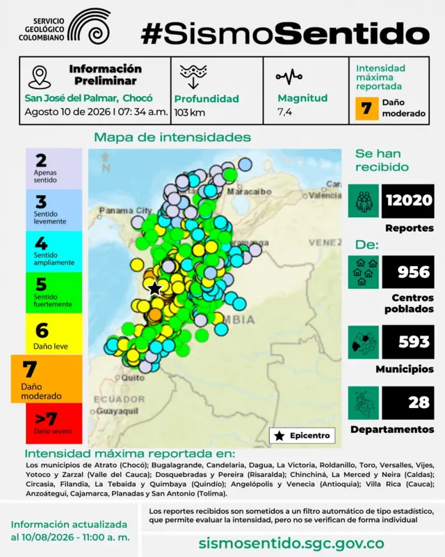 Mapa del Servicio Geológico Colombiano