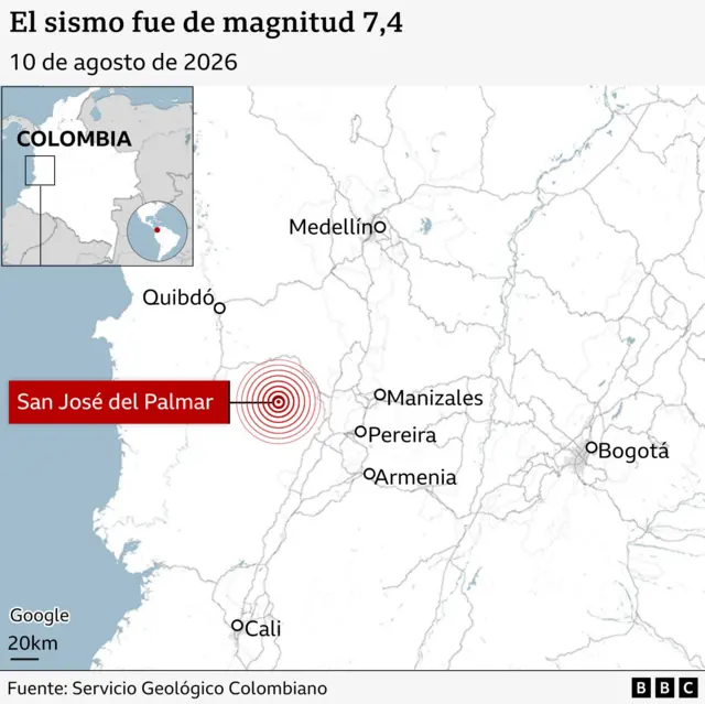 Mapa del sismo