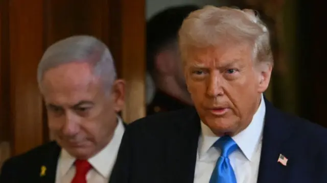 बिन्यामिन नेतन्याहू और डोनाल्ड ट्रंप