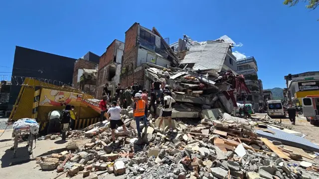Efectos del terremoto.