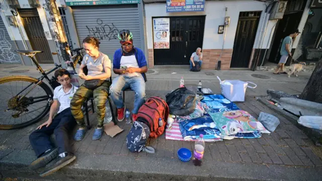 Afectados por el terremoto.