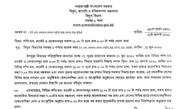 বিদ্যুৎ বিভাগের নির্দেশনা