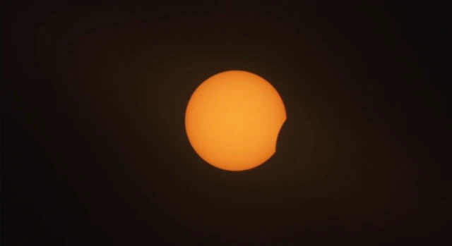 El eclipse visto desde Burgos, España