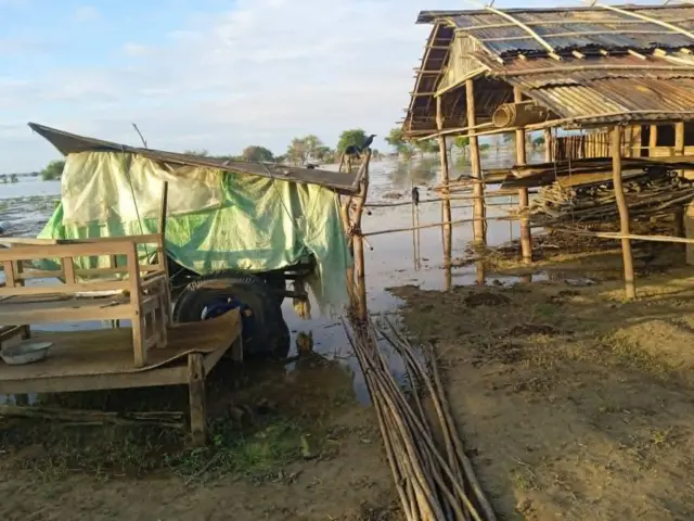 မကွေးတိုင်း၊ မြစ်ခြေမှာ ရေတက်လာတဲ့မြင်ကွင်း