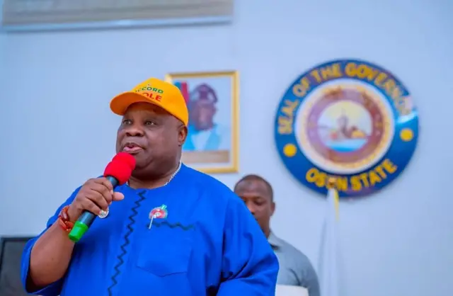 Governor Ademola Adeleke addressing an audience