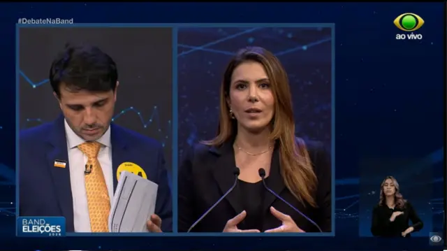 Renan Santos no debate da Band