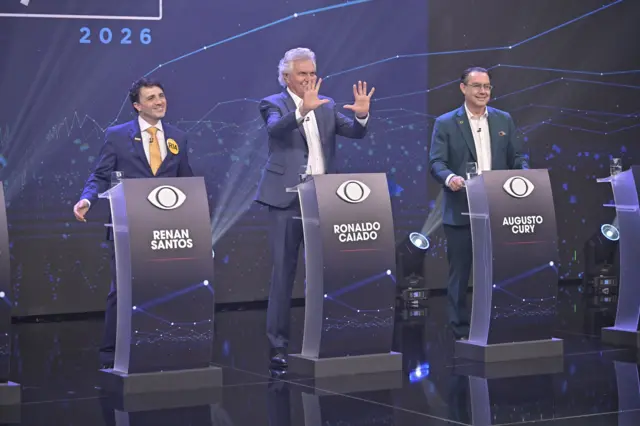 Caiado, Cury e Renan no debate da Band