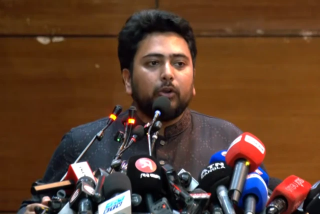 জাতীয় নাগরিক পার্টির (এনসিপি) আহ্বায়ক নাহিদ ইসলাম