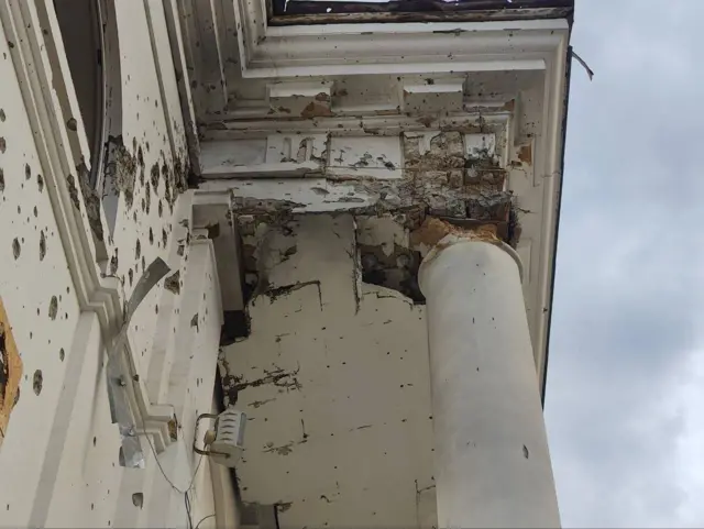 повреждения здания собороа