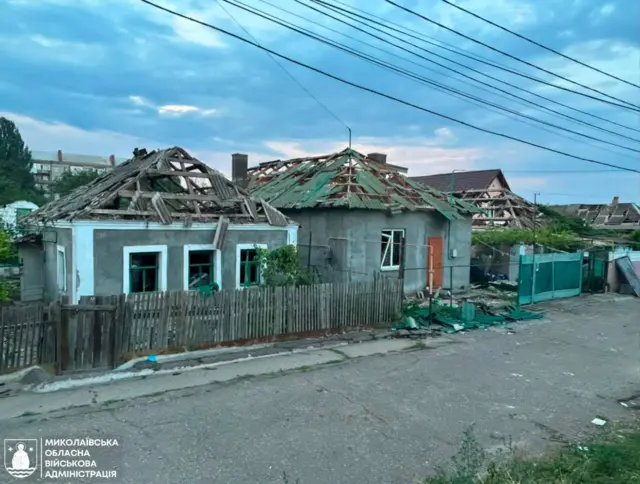 разрушенные дома в Николаеве