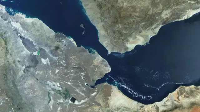 باب المندب کی سیٹلائٹ تصویر