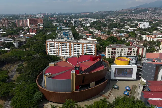 El auditorio de la Universidad Santiago de Cali