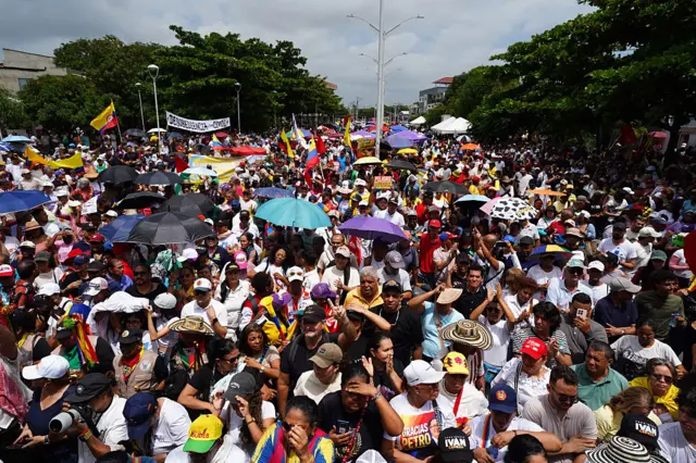 Manifestantes en Barranquilla