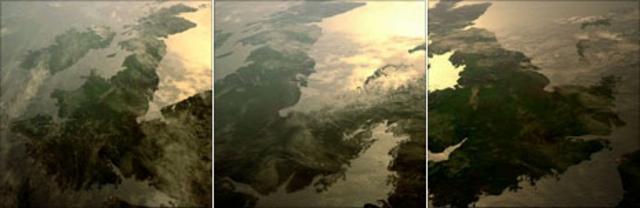 Simulation of how Britain gradually broke free of Europe in 6,100BC - images from A History of Ancient Britain