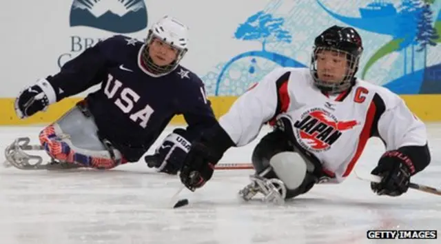 Ice sledge hockey