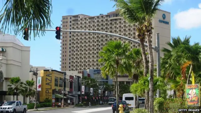 Una calle de Guam