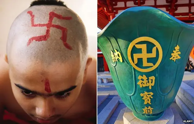 Garoto indiano com suástica na cabeça e vaso no templo Sensoji Asakusa Kannon,zeturf et zebetTóquio