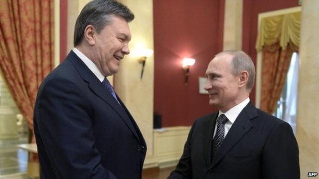 Viktor Yanukovich y Vladimir Putin