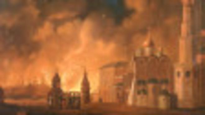 Пожар Москвы в 1812 году (художник Александр Смирнов, 1813 год)