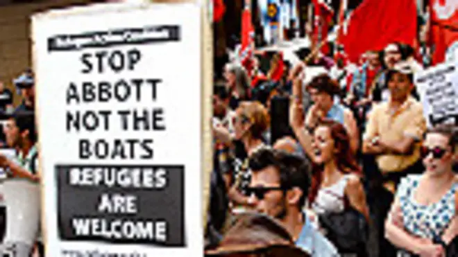 Manifestantes en Sídney