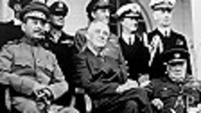 Сталин, Рузвельт, Черчилль на конференции в Тегеране