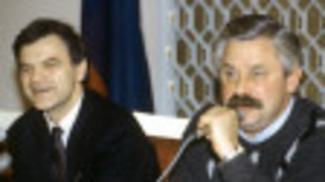 Руслан Хасбулатов и Александр Руцкой