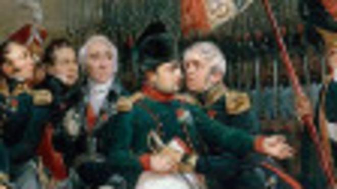 Прощание Наполеона с гвардией в Фонтенбло 20 апреля 1814 года (картина Антуана Монфора)