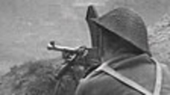 Британский пулемётчик в битве у Монте Кассино