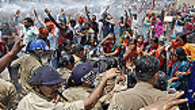 Protestas en Lucknow