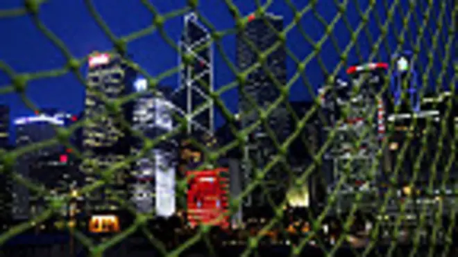 香港中環金融區夜景（資料照片）