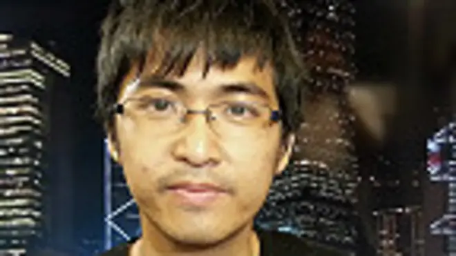 香港專上學生聯會秘書長周永康（BBC中文網圖片2/7/2014）