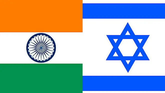 भारत इसराइल झंडे