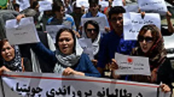 Protestas contra el Talibán en Kabul