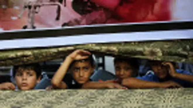Niños en Gaza.