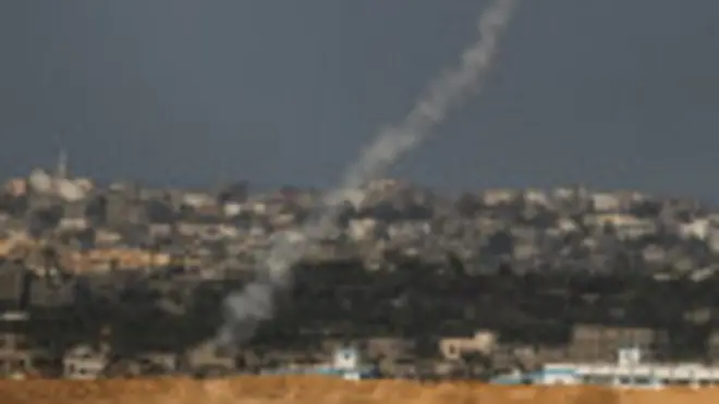 Cohete disparado desde la Franja de Gaza