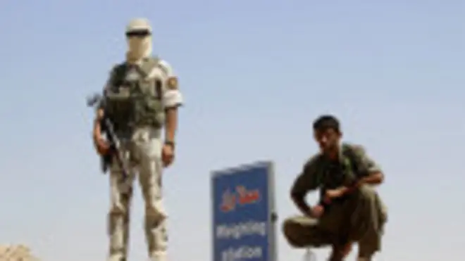 Fuerzas de seguridad kurdas en Kirkuk