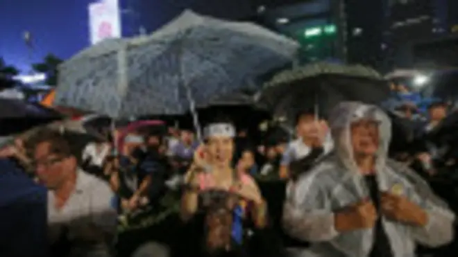 大批市民出席「和平佔中」組織者8月31日在金鐘添馬公園的集會。