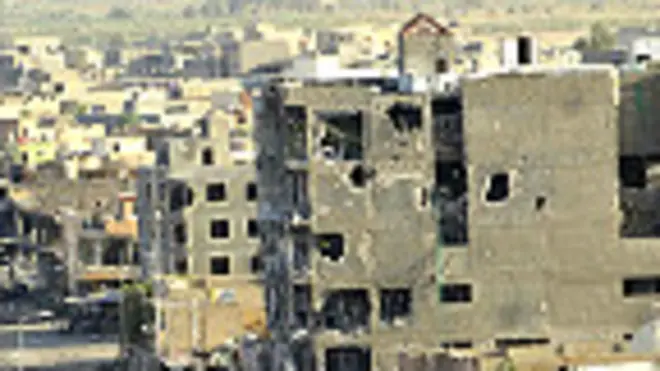 Edificios destruidos por los bombardeos en Ramadi