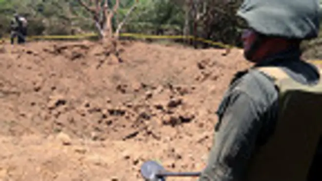 Cráter dejado por meteorito en Nicaragua