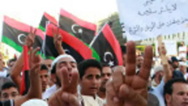 Manifestación en Libia