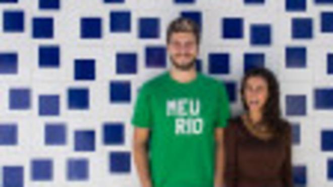 Alessandra Orofino, co-fundadora do Meu Rio, e Miguel Lago / Crédito: Arquivo Pessoal