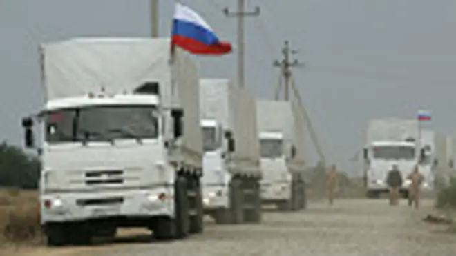 Convoy ruso rumbo al este de Ucrania