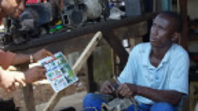 Campaña de sensibilización en Guinea