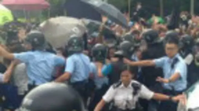 香港公民反對「假普選」方案的抗議